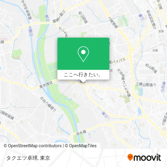 タクエツ卓球地図