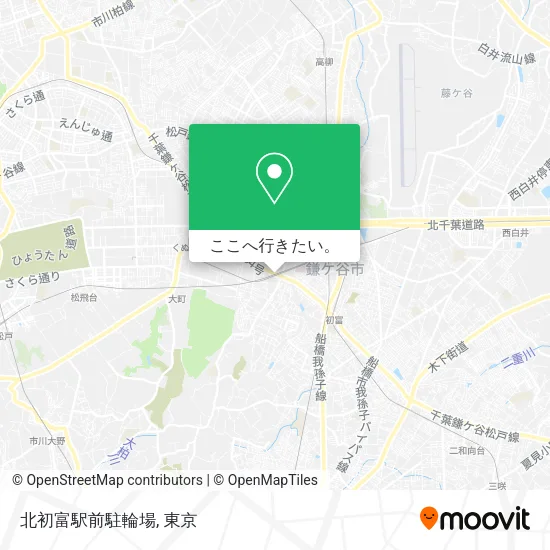 北初富駅前駐輪場地図
