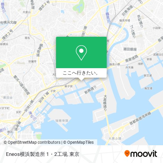 Eneos横浜製造所 1・2工場地図