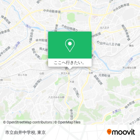 市立由井中学校地図