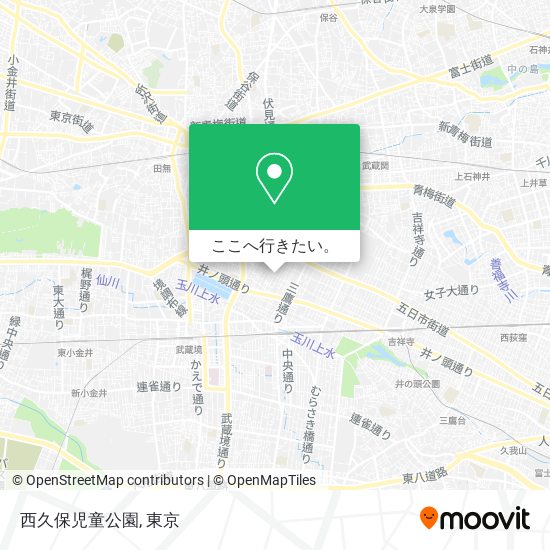 西久保児童公園地図