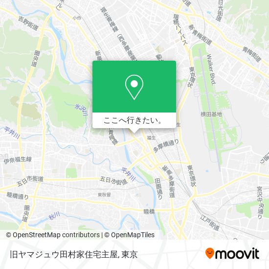 旧ヤマジュウ田村家住宅主屋地図