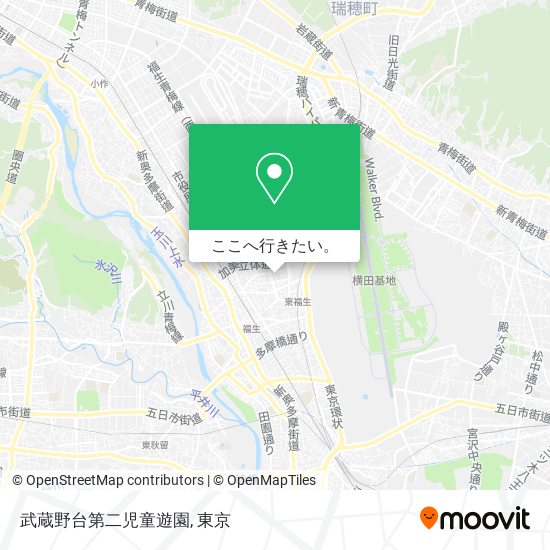 武蔵野台第二児童遊園地図