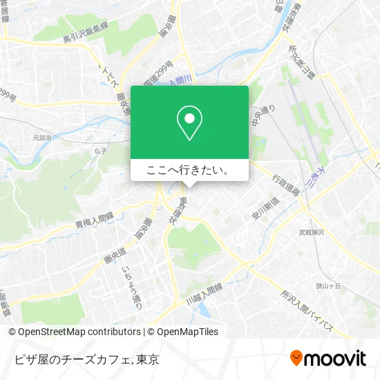 ピザ屋のチーズカフェ地図