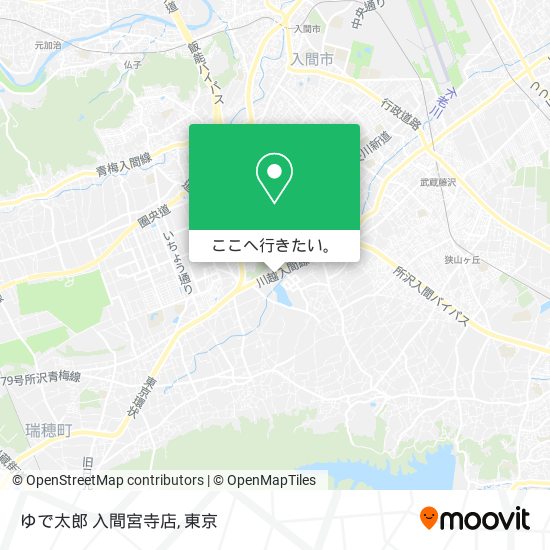 ゆで太郎 入間宮寺店地図