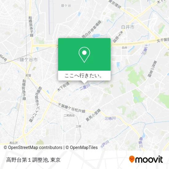 高野台第１調整池地図