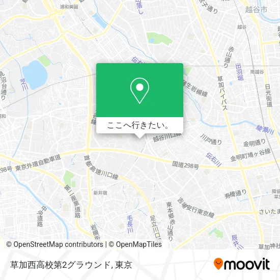 草加西高校第2グラウンド地図