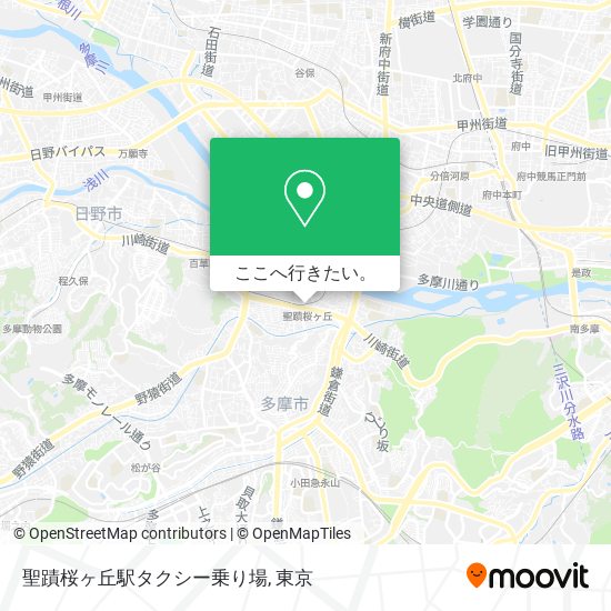 聖蹟桜ヶ丘駅タクシー乗り場地図