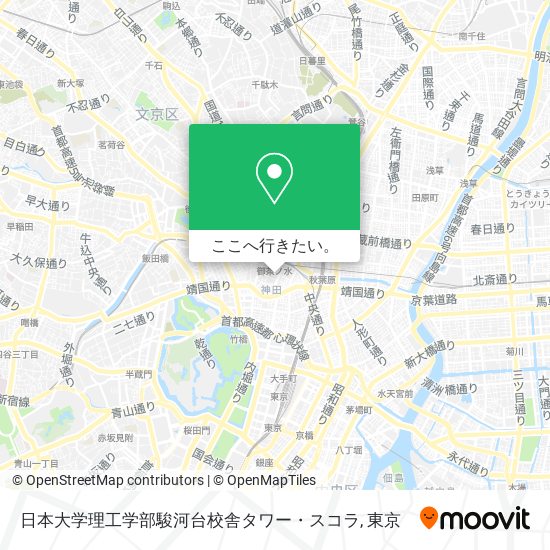日本大学理工学部駿河台校舎タワー・スコラ地図