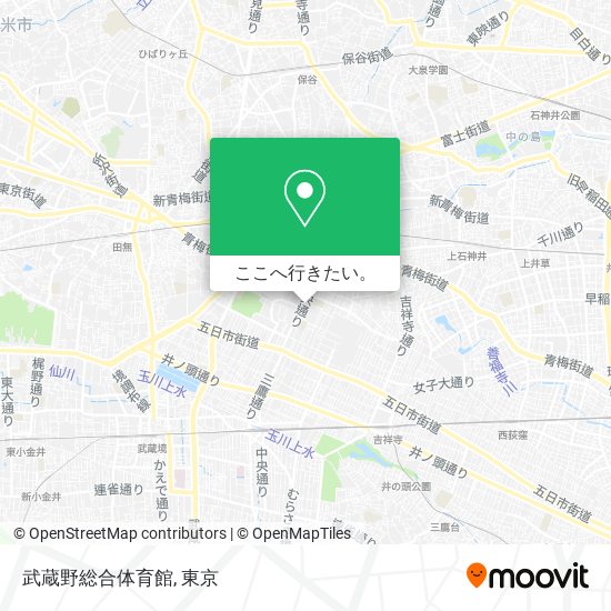武蔵野総合体育館地図
