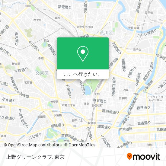 上野グリーンクラブ地図