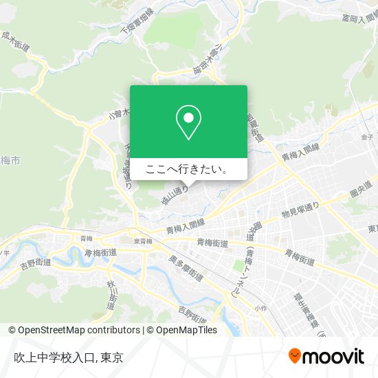 吹上中学校入口地図