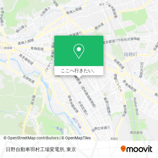 日野自動車羽村工場変電所地図