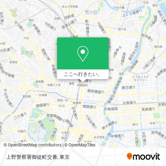上野警察署御徒町交番地図