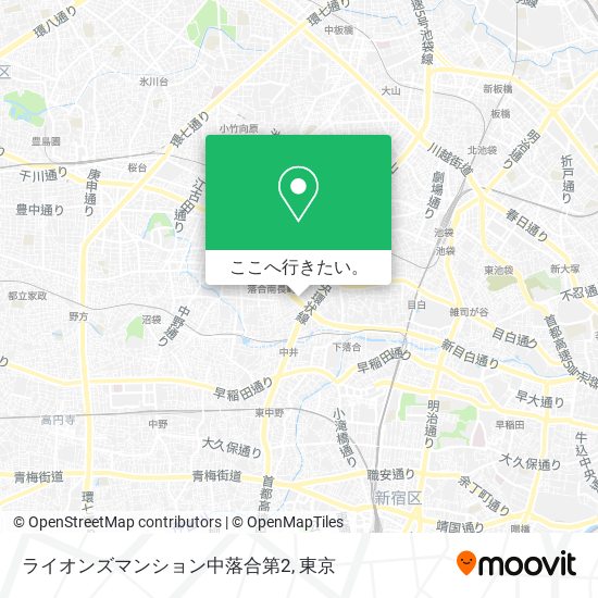 ライオンズマンション中落合第2地図