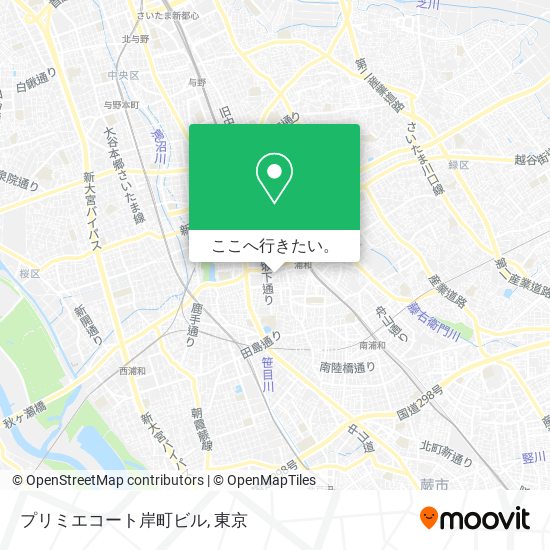 プリミエコート岸町ビル地図