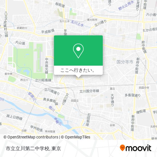 市立立川第二中学校地図