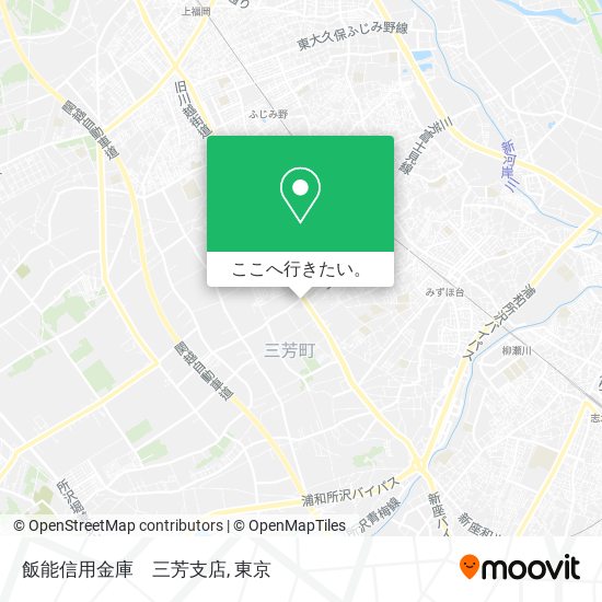 飯能信用金庫　三芳支店地図