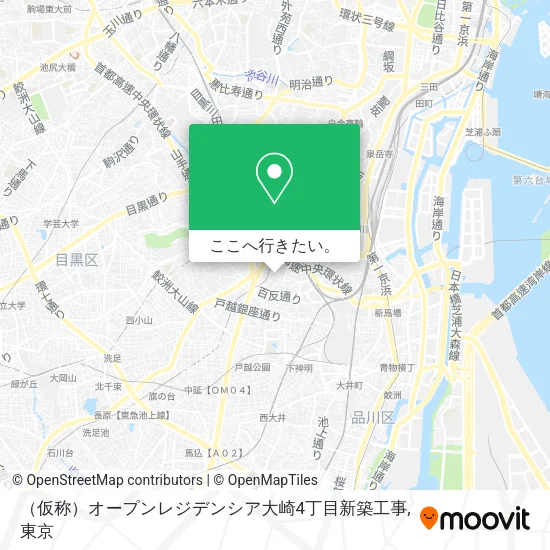 （仮称）オープンレジデンシア大崎4丁目新築工事地図