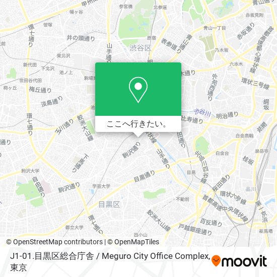 J1-01.目黒区総合庁舎 / Meguro City Office Complex地図
