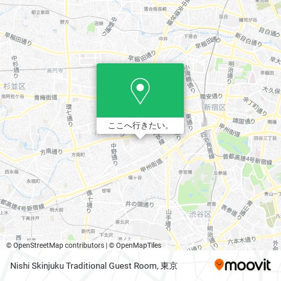 Nishi Skinjuku Traditional Guest Room地図