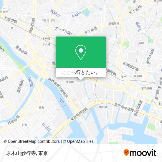 原木山妙行寺地図
