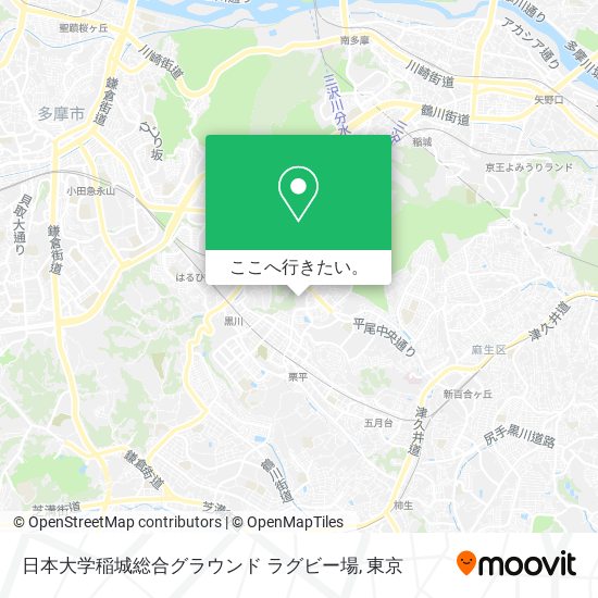 日本大学稲城総合グラウンド ラグビー場地図