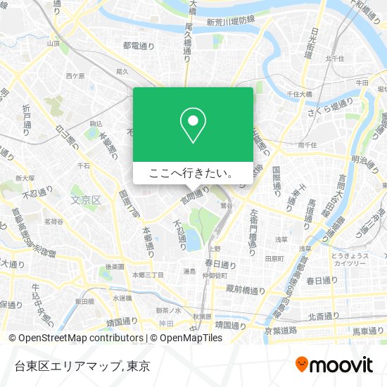 台東区エリアマップ地図