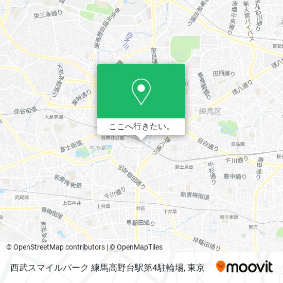 西武スマイルパーク 練馬高野台駅第4駐輪場地図