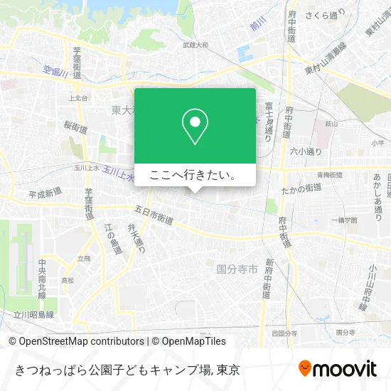 きつねっぱら公園子どもキャンプ場地図