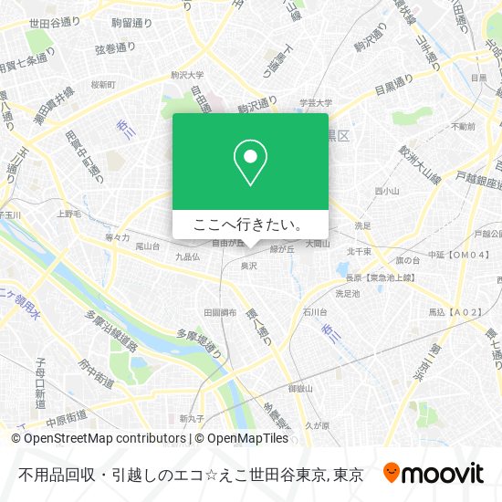 不用品回収・引越しのエコ☆えこ世田谷東京地図