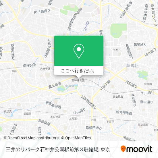 三井のリパーク石神井公園駅前第３駐輪場地図