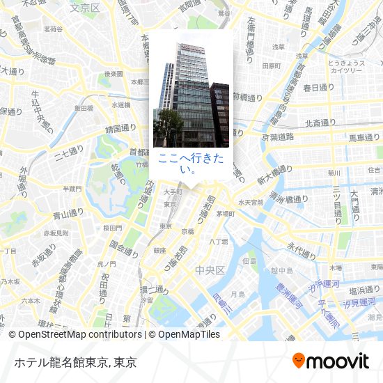 ホテル龍名館東京地図