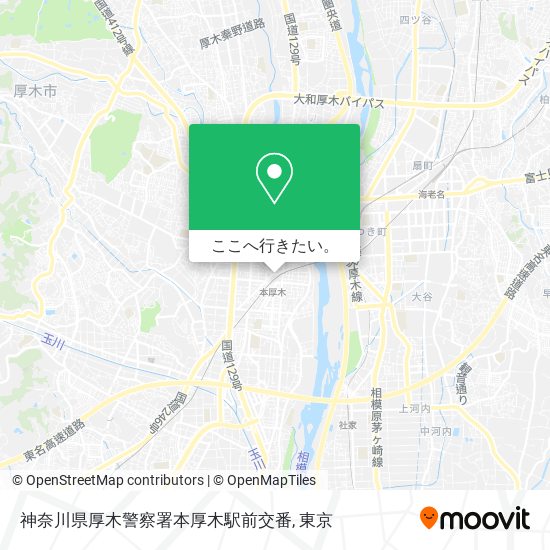 神奈川県厚木警察署本厚木駅前交番地図