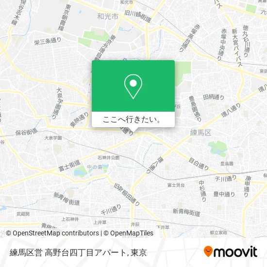 練馬区営 高野台四丁目アパート地図