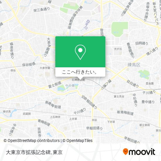 大東京市拡張記念碑地図