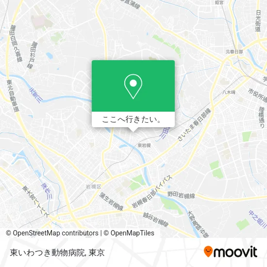 東いわつき動物病院地図