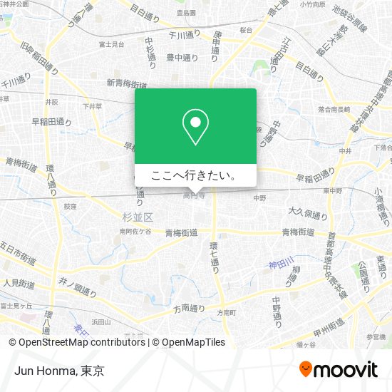 Jun Honma地図