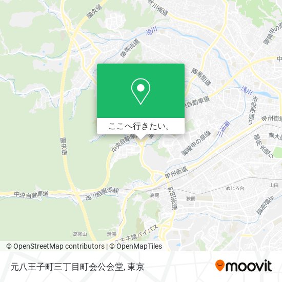 元八王子町三丁目町会公会堂地図