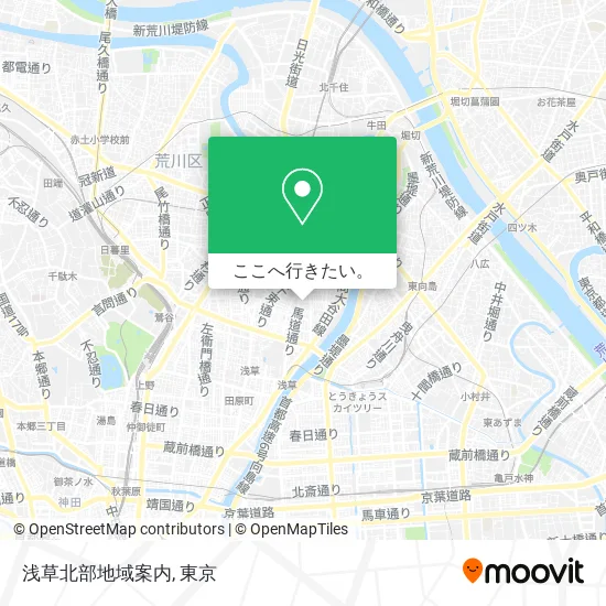 浅草北部地域案内地図