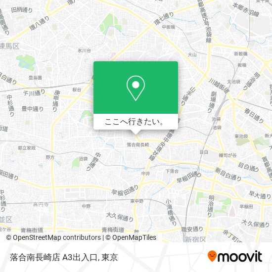 落合南長崎店 A3出入口地図