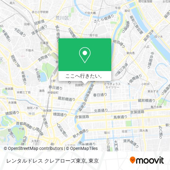 レンタルドレス クレアローズ東京地図