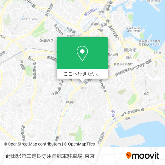 蒔田駅第二定期専用自転車駐車場地図