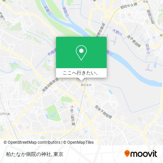 柏たなか病院の神社地図