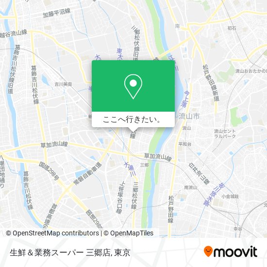 生鮮＆業務スーパー 三郷店地図