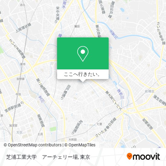 芝浦工業大学　アーチェリー場地図