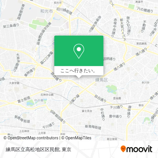 練馬区立高松地区区民館地図