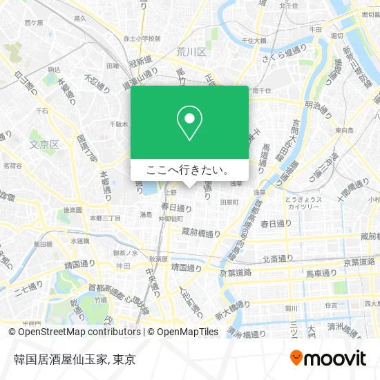 韓国居酒屋仙玉家地図