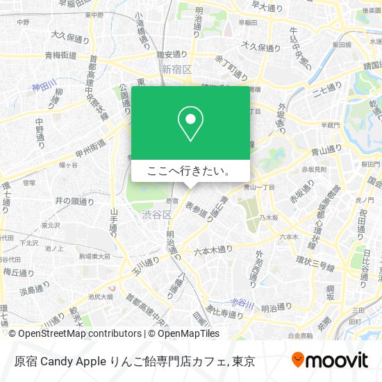 原宿 Candy Apple りんご飴専門店カフェ地図
