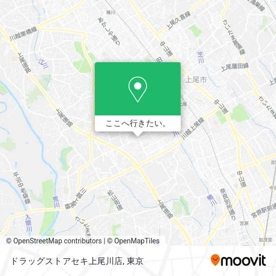 ドラッグストアセキ上尾川店地図